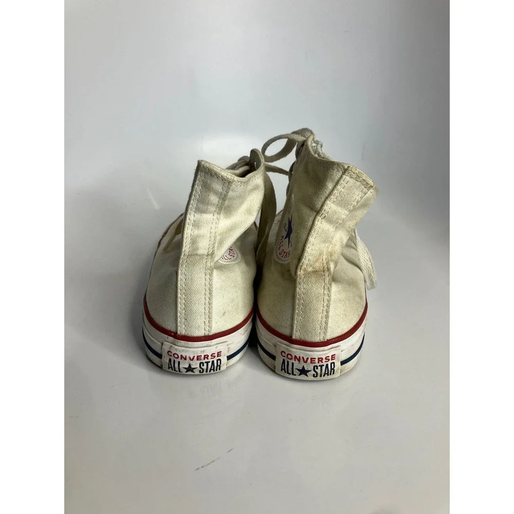 Converse hightop sneakers white lace up unisex sizing women's 8 trendy casual - Picture 4 of 8